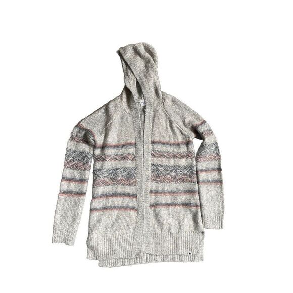 Abercrombie Kids Soft White Knit Long Sleeve Cardigan With   Hood 11/12 girls - Picture 1 of 8